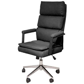Cadeira-Escritorio-Presidente-Evo-Domann-Design-Assento-PU-Preto-e-Base-Metal