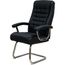 Cadeira-Escritorio-Fixa-Presidente-Spring-Oslo-Domann-Design-Assento-PU-Preto-Base-Metal