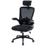 Cadeira-Escritorio-Presidente-Luna-Domann-Design-Assento-Tecido-Preto-Tela-Mesh-Base-Metal