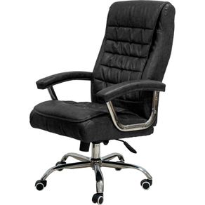 Cadeira-Escritorio-Presidente-Spring-Oslo-Domann-Design-Revestimento-PU-Preto-Base-Metal