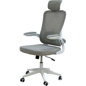 Cadeira-Escritorio-Presidente-Luna-Domann-Design-Assento-Tecido-Branco-Tela-Mesh-Base-Metal